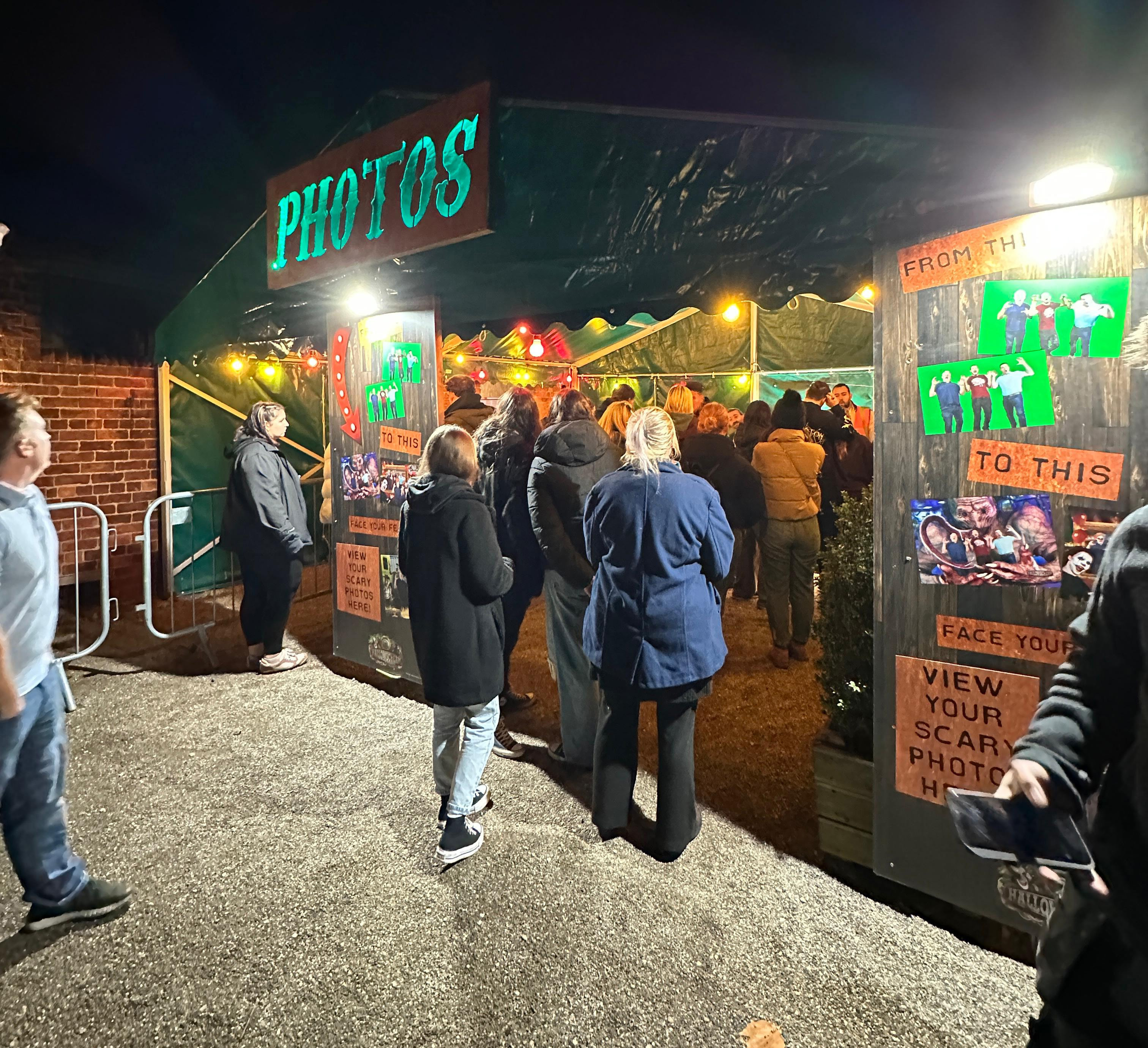 Halloween scare attraction photo area